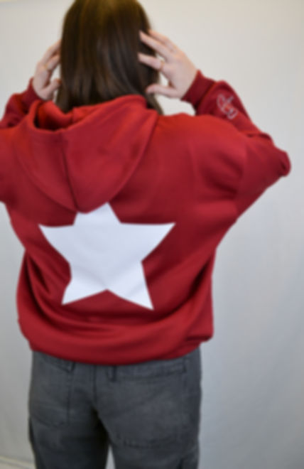 Red Zip-up Jacket - White Star