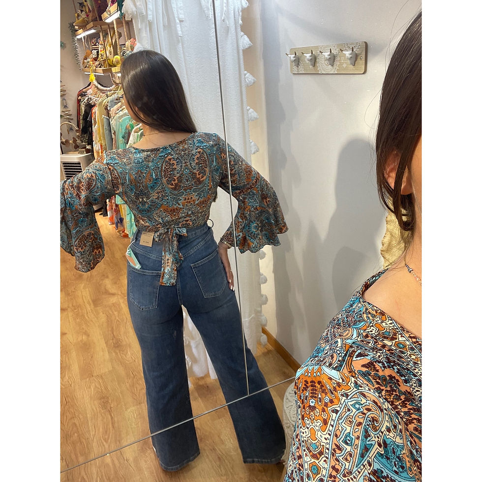 Miniatura: Calça reta com botões