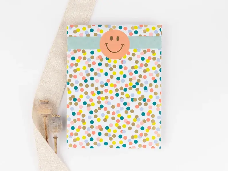 Miniaturbild: Liebevoll Verpackt 5 Papiertüten Konfetti | 12x21 cm | Geschenktüten