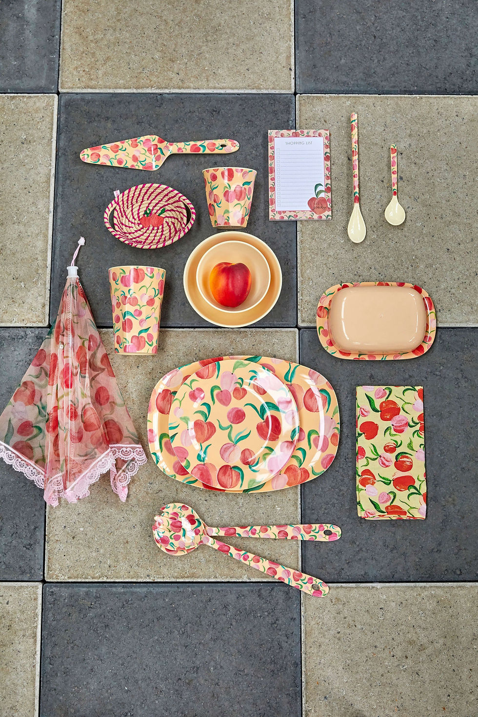 Miniaturbild: RICE Melamin Salatlöffel - 3er Set im Choose Happy Print