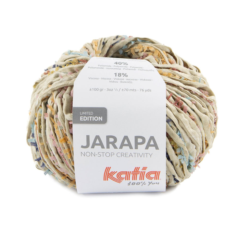 Miniaturbild: KATIA JARAPA traumhaftes Effektgarn Bändchengarn | 100g 70m | Viscose Polyester