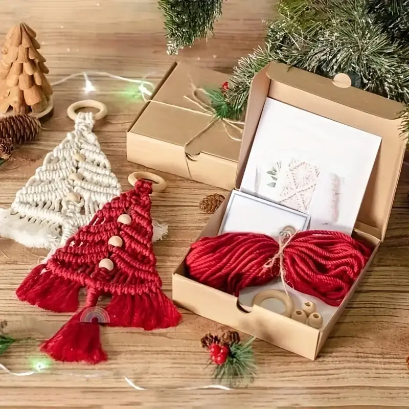 Miniaturbild: Makramee Christmas Set I DIY Paket I Kit Weihnachtsbastelset