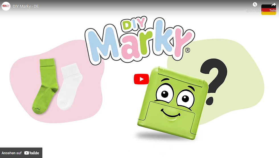 Miniaturbild: COLOP Motivstempel Marky Grün | Textil und Schulmarker | DIY