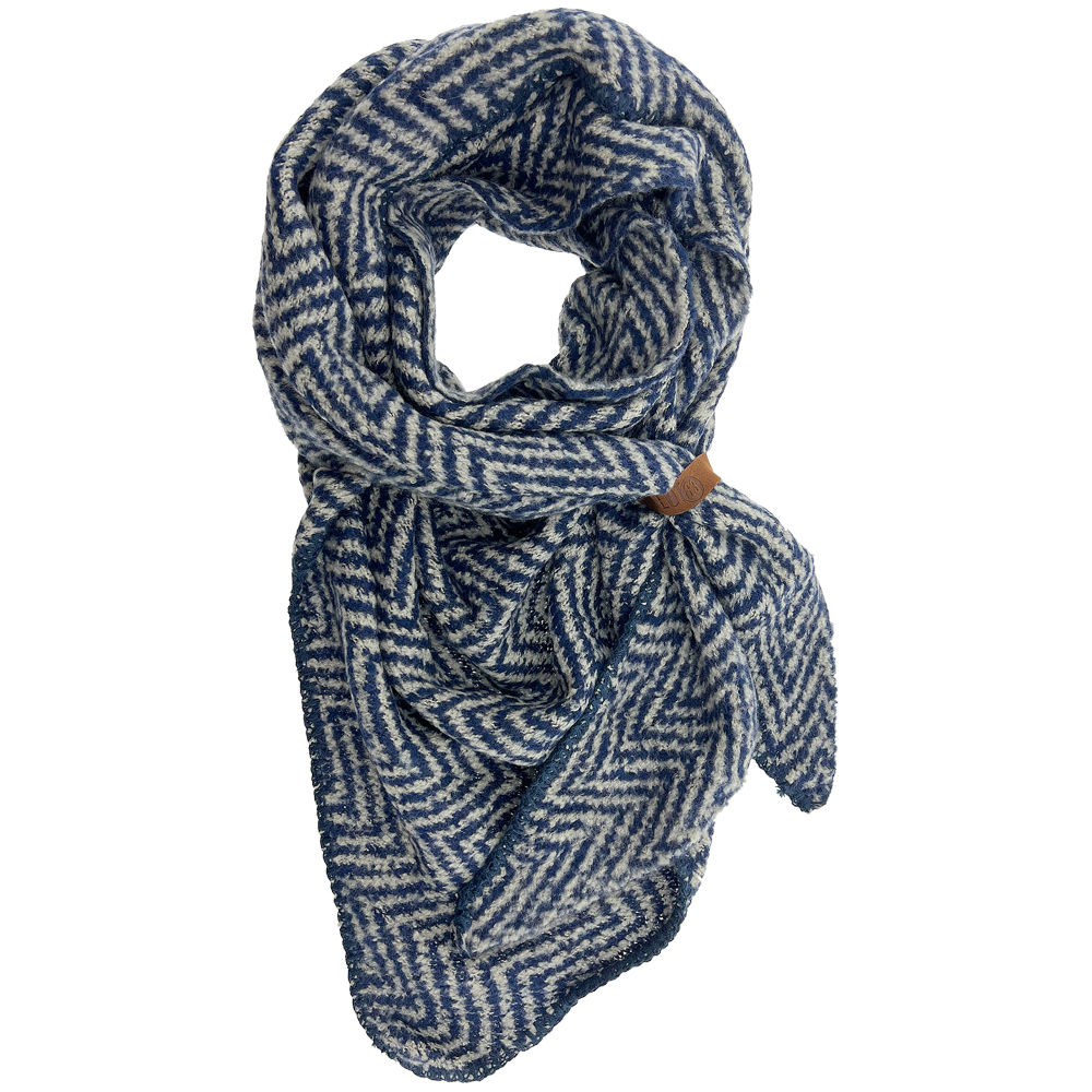 Lot83 Dreiecksschal ANNA | mit Lederdetail in 6 Farben | 200x90cm | flauschig