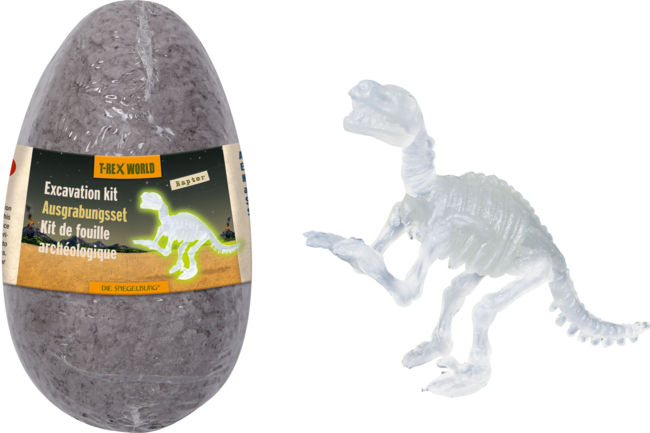 Miniaturbild: Spiegelburg Ausgrabungsset Figur im Ei (nachtleuchtend) T-Rex World