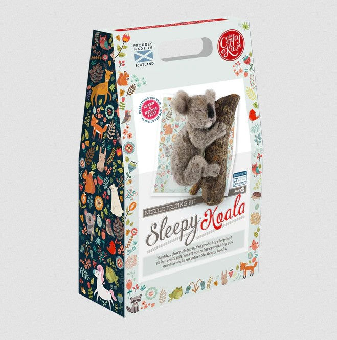 Miniaturbild: The Crafty Kit Company Sleepy Koala Nadelfilz-Bastelset | DIY Komplett-Set