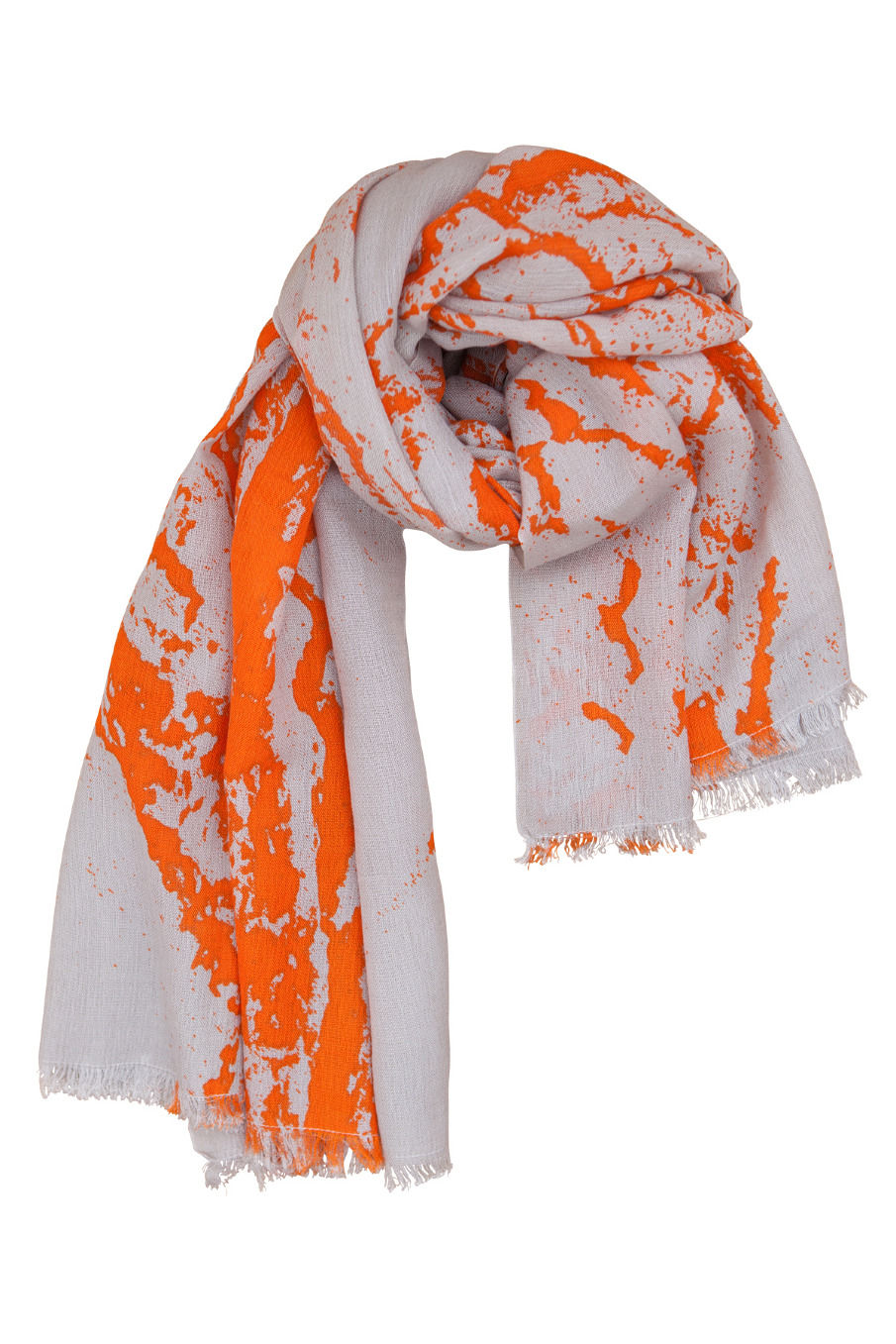 MYNUKA Schal Roots | Wolle Seide 100x200cm | beige orange