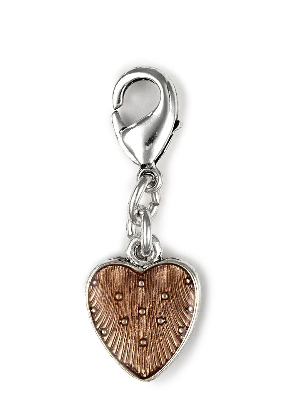 Pilgrim Anhänger Charm kleines Herz | silber/grau