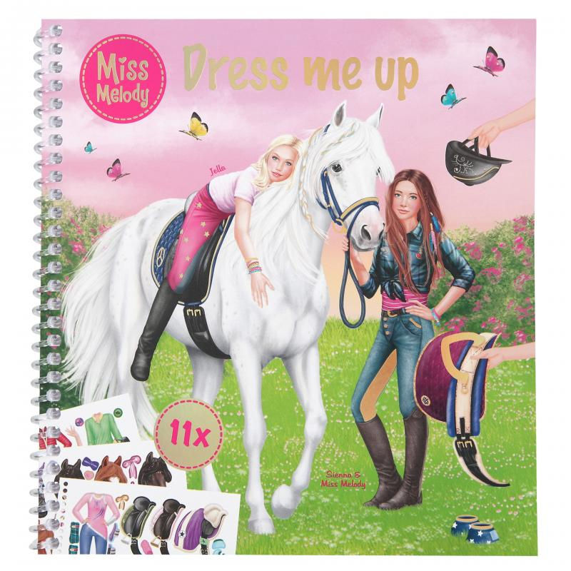 Miss Melody Dress me up Mal- und Stickerbuch