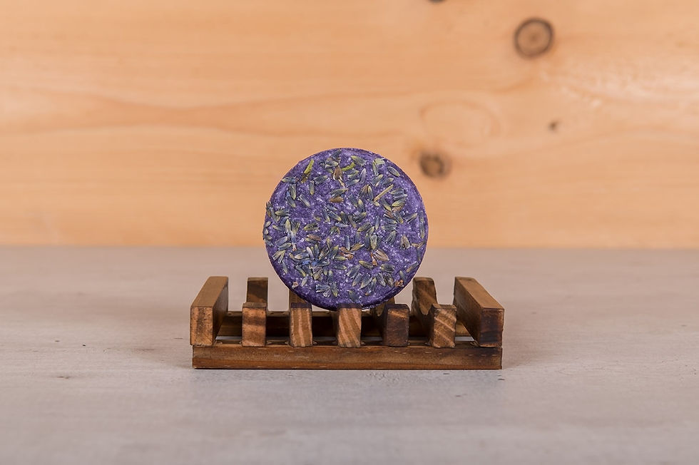 Miniaturbild: HappySoaps Lavendel Purple Rain Shampoo Riegel | 70g | für 90-110 Haarwäschen