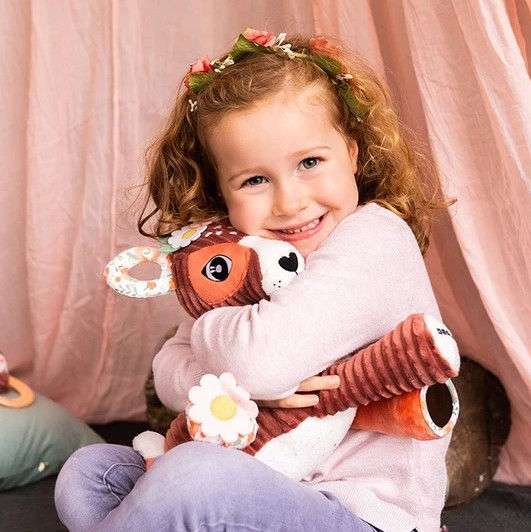 Miniaturbild: Les Déglingos Aktivitäts-Kuscheltier Rehkitz | frühes Lernspielzeug für Babys