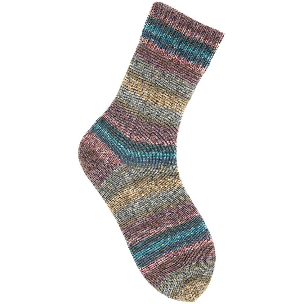 Miniaturbild: RICO Socks Sockenwolle Sprinkly Stripey 4-fädig I versch. Farben 100g 400m