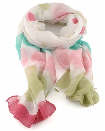 LIZAS Schal/Tuch in traumhaften Farben | mit große Punkten | 90x180cm