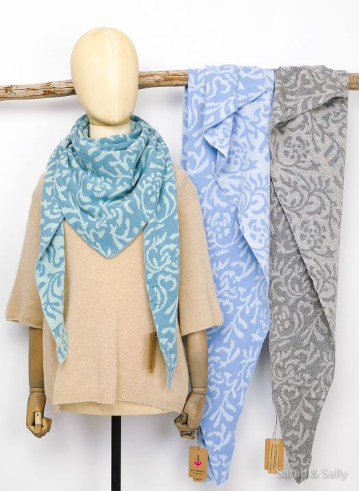 Sarah & Sally Dreieckstuch Jacquard mit Kaschmir - Lieblingsmuster