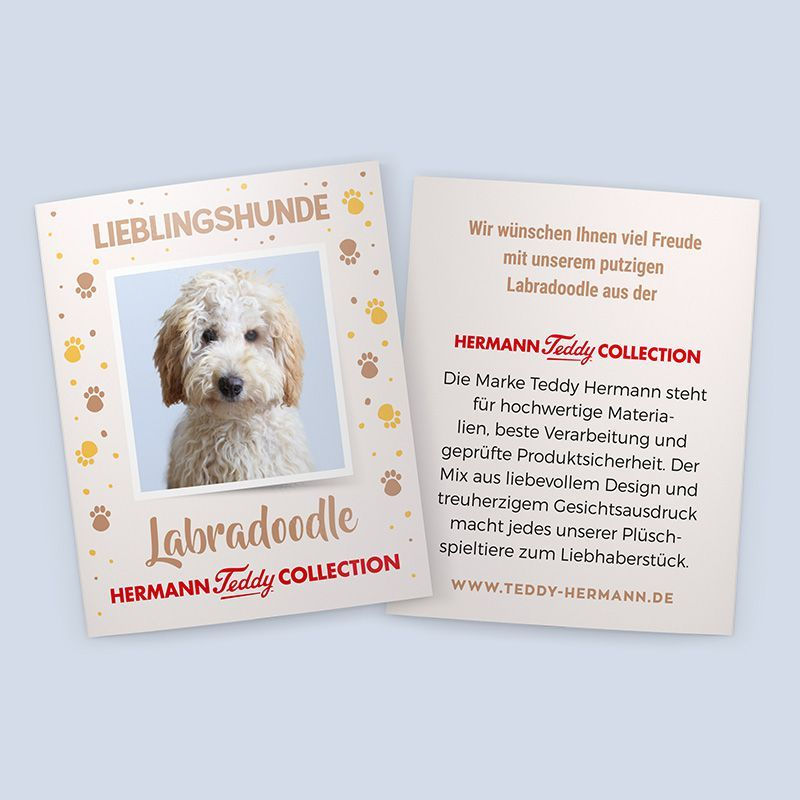 Miniaturbild: Hermann Teddy Labradoodle sitzend I 28 cm I Stofftier Plüschtier