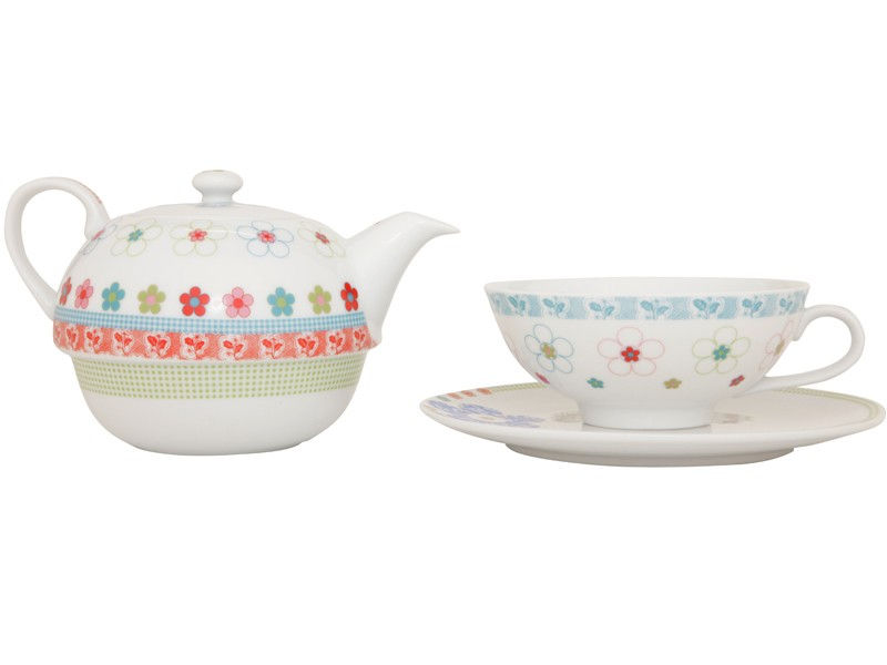 Overbeck and Friends Tea for One Set "Good Morning!"