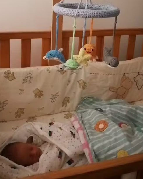 Miniaturbild: SindiBaba Gehäkeltes Baby-Mobile mit Meerestieren (4-in-1) | abnehmbare Clips