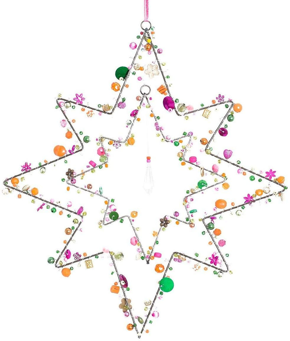 Overbeck and Friends Funkel Perlen Dekoanhänger Scarlet rosa, 2-tlg.