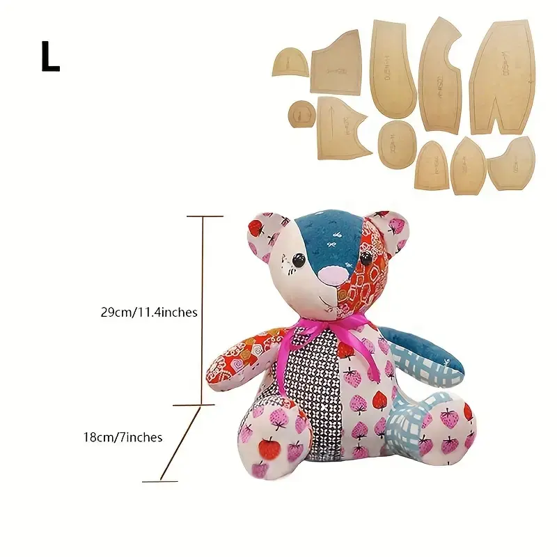 Miniaturbild: Nähset Teddybär für Kinder  | 11-teiliges Schnittmuster | DIY Teddy in 4 Größen