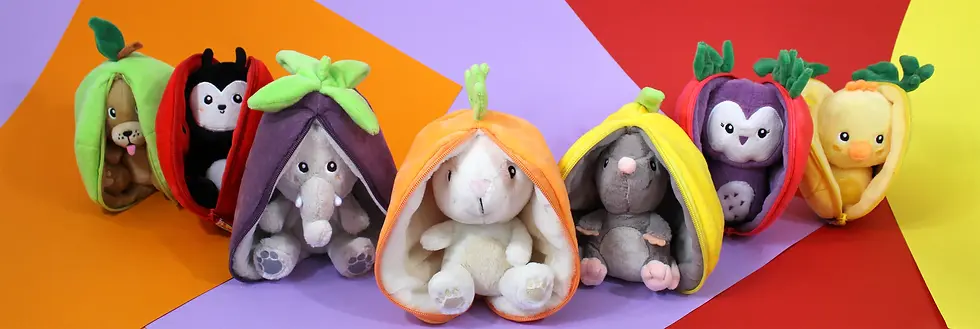 Miniaturbild: Les Déglingos FLIPETZ | Plüschtier Kaninchen Karotte | wandelbar