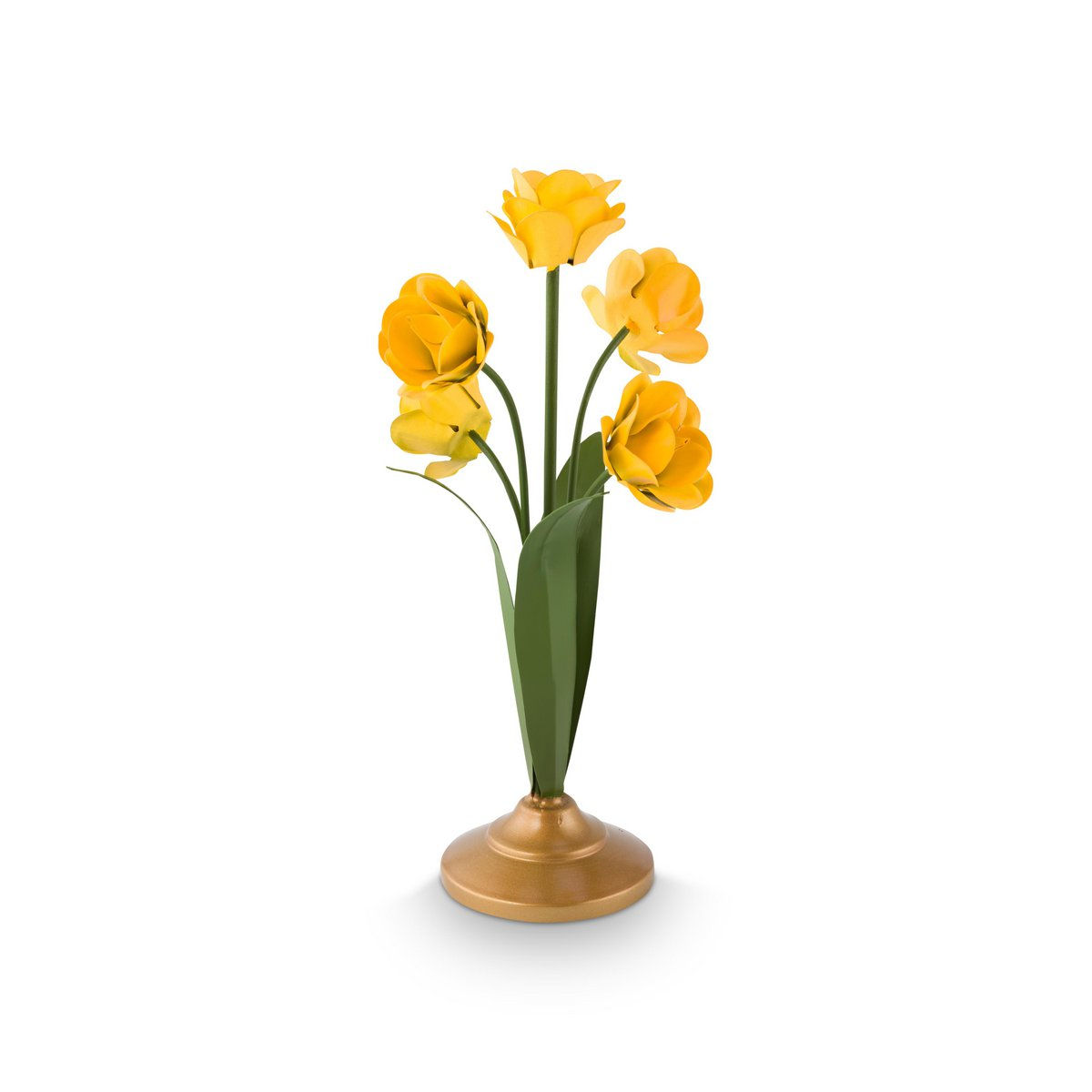 Pip Studio Kerzenhalter Candle Holder Metal Flower Gelb | H 27,5cm
