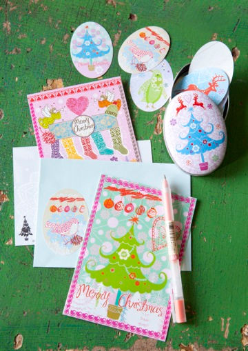 Miniaturbild: Overbeck and Friends Geschenkanhänger Grußkarte 6er-Pack