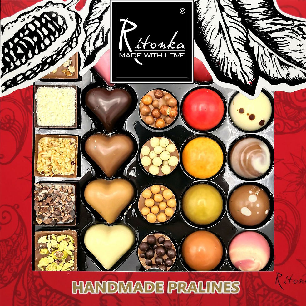 Ritonka exklusiver Pralinen Mix 25 - Handarbeit mit viel Liebe und Geschmack