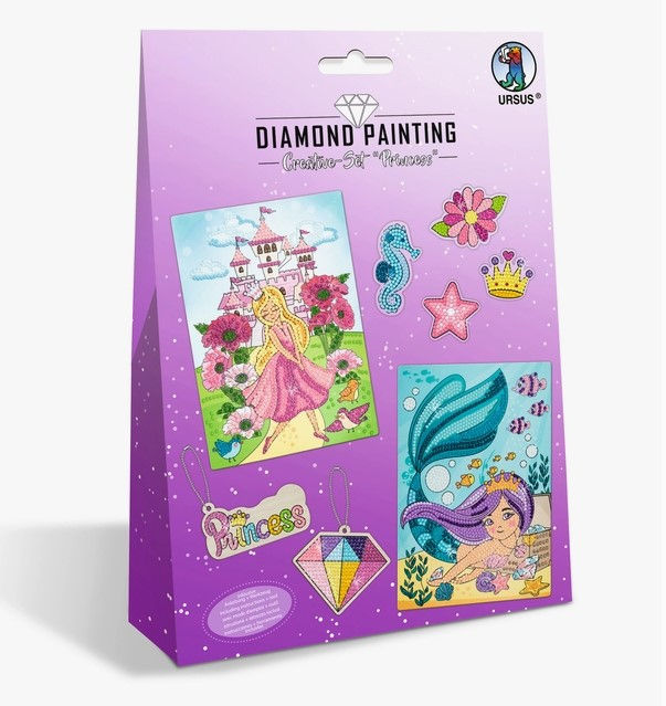 URSUS Diamond Painting Set "Princess" | meditatives Basteln für Groß un Klein