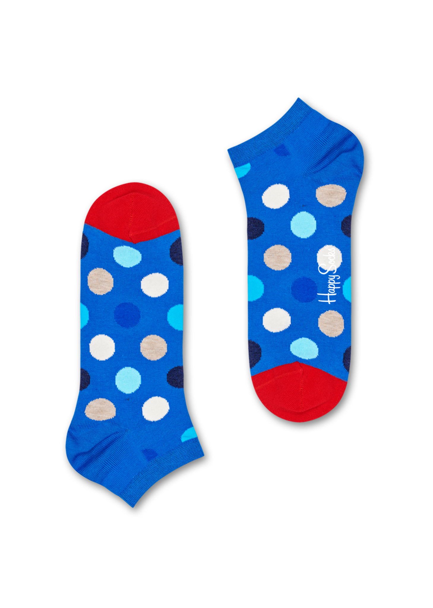 Happy Socks Sneaker Socken | Big Dot Low Socks blau | 36-46