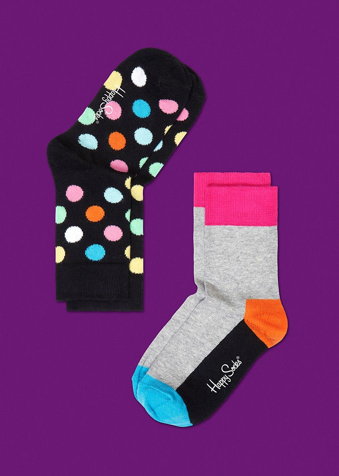 Miniaturbild: Happy Socks KIDS Anti-Rutsch Socken | 2er-Pack | Big Dot Anti-Slip Socks