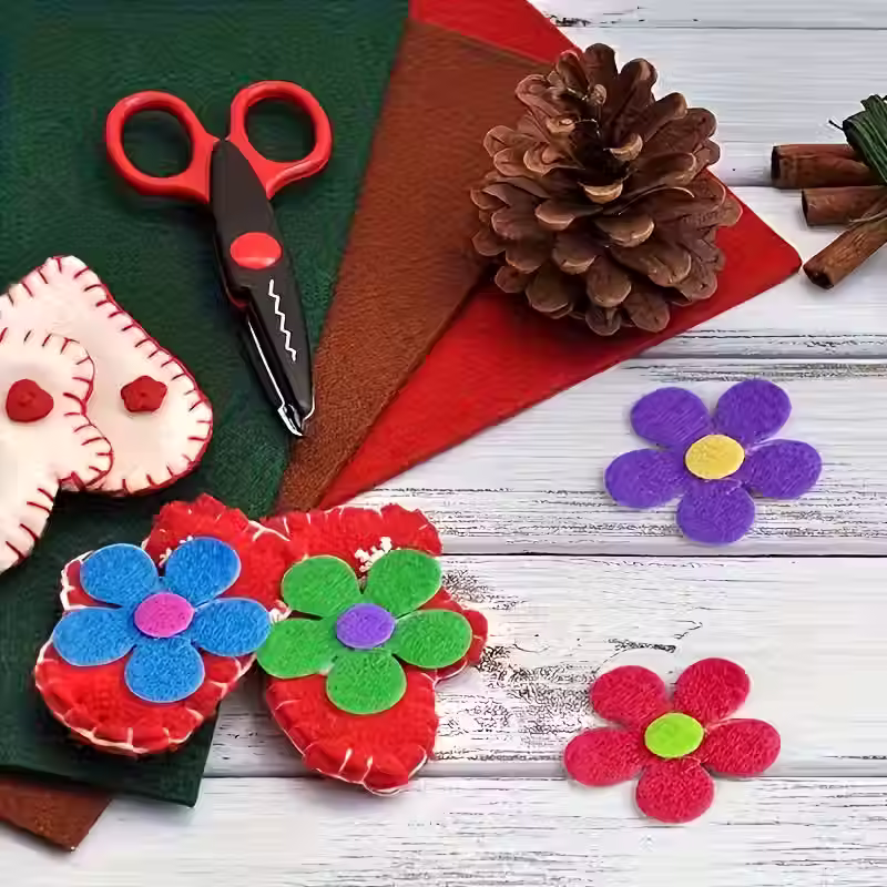 Miniaturbild: Set aus 5 bunten Blumen Patches zum Aufnähen Kleben | versch. Farben