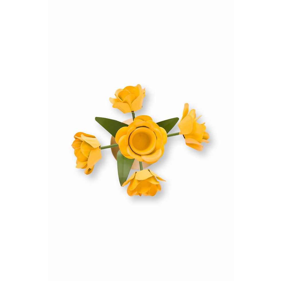 Miniaturbild: Pip Studio Kerzenhalter Candle Holder Metal Flower Gelb | H 27,5cm