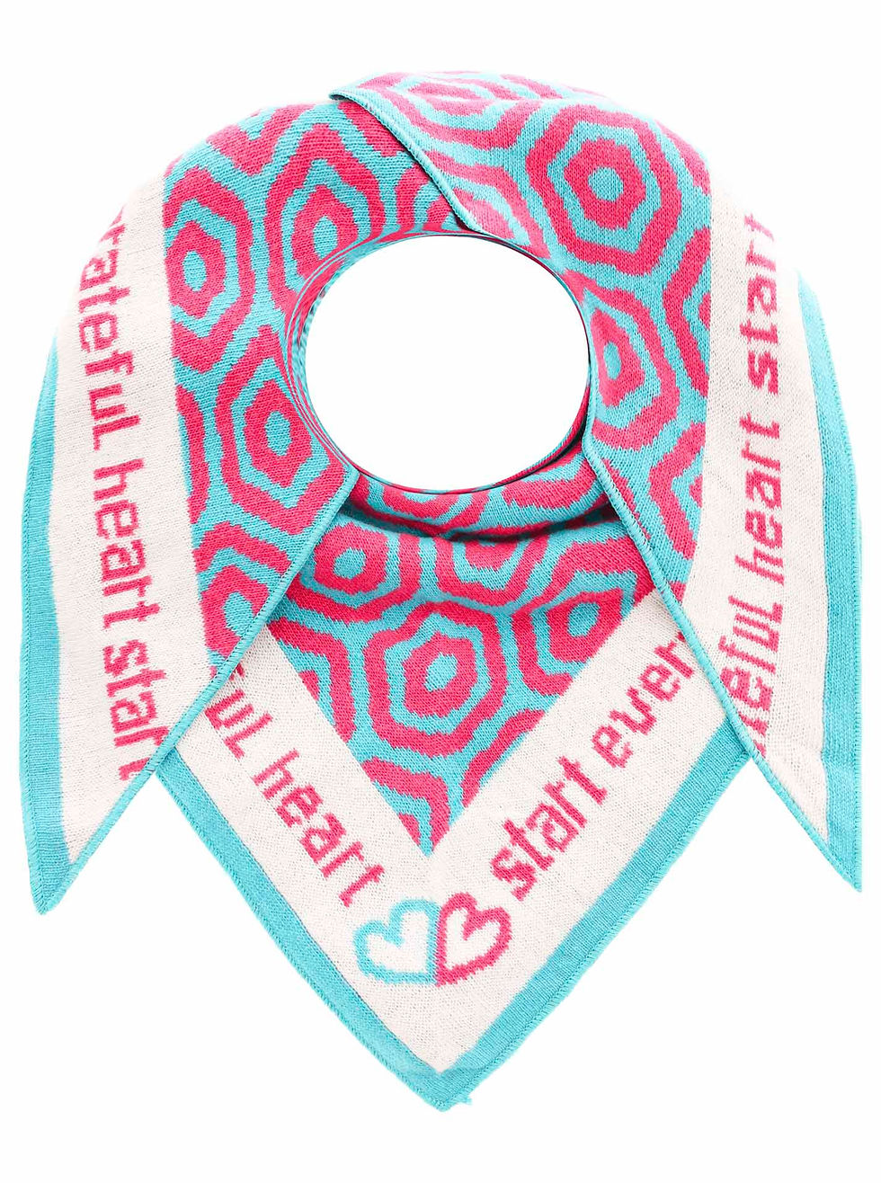 Zwillingsherz Dreieckstuch "Seventies" türkis | 190x100cm | Kaschmir
