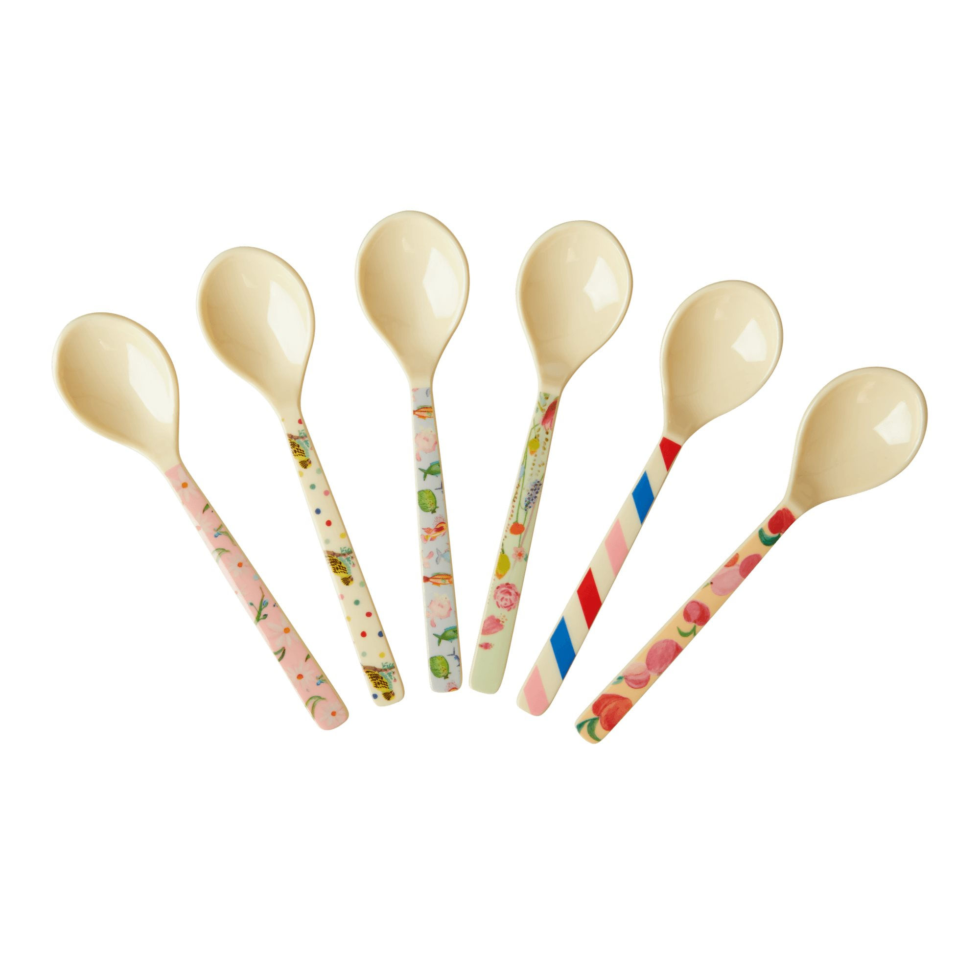 RICE Teelöffel - 6 Stück Choose Happy Print - aus Melamin