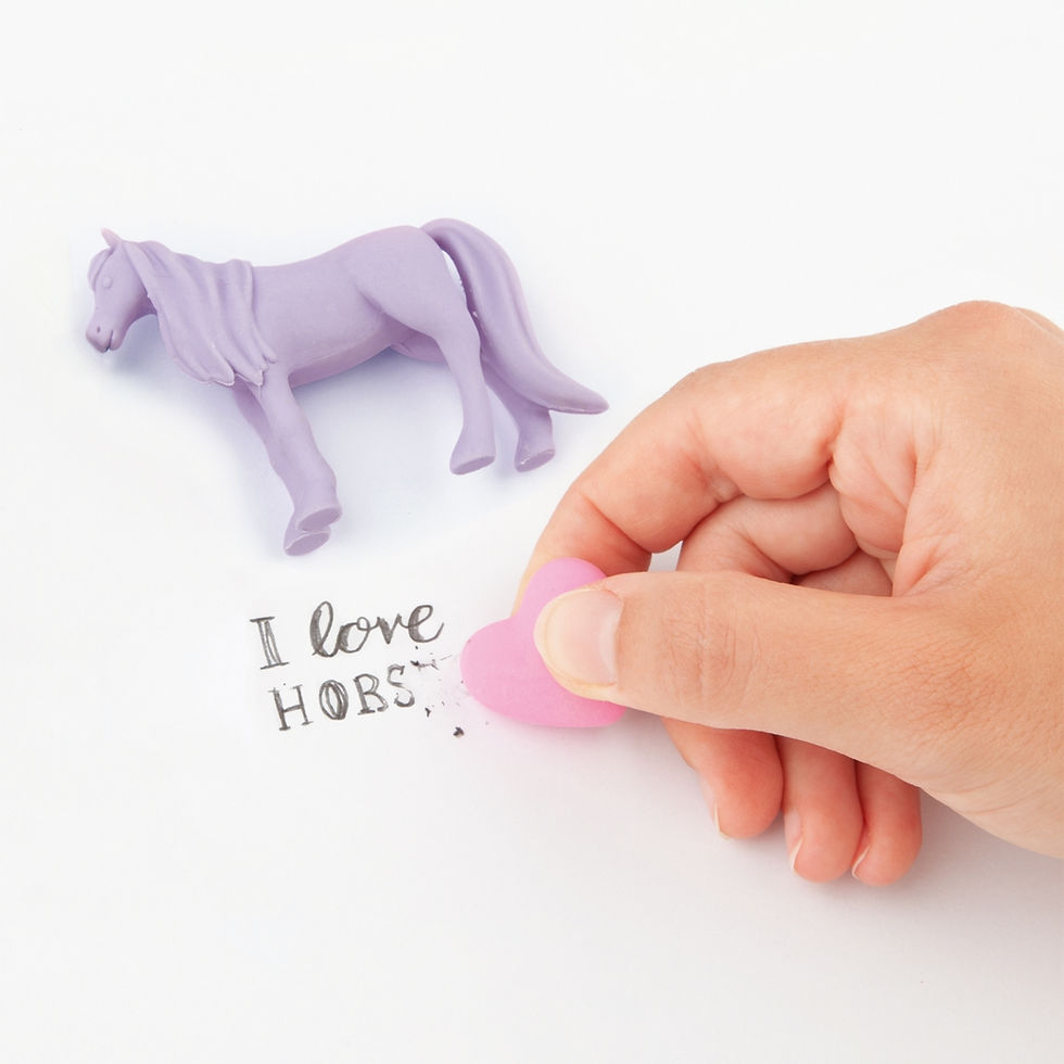 Miniaturbild: Horses Dreams Radierer Set in 2 Farben | Herz und Pferd