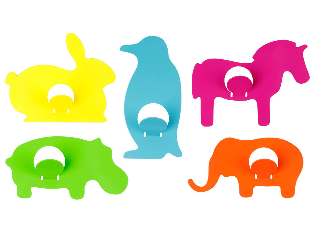 J.I.P Kleiderhaken Tiere aus Metall in versch. Farben