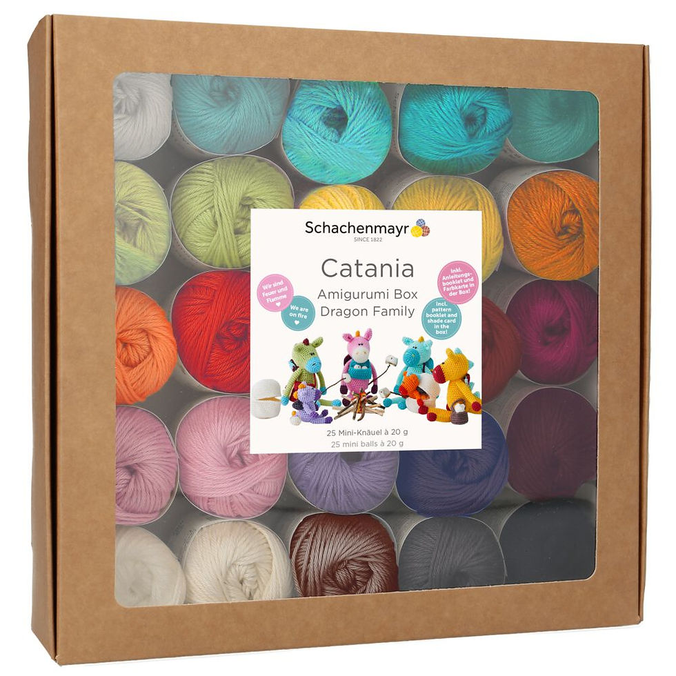 Schachenmayr Amigurumi Catania Box Dragon Family | 25x 20g | reine Baumwolle