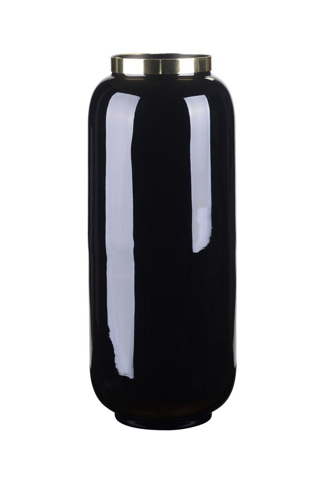 Miniaturbild: GiftCompany Vase Saigon schwarz mit Metallring | in 3 Größen