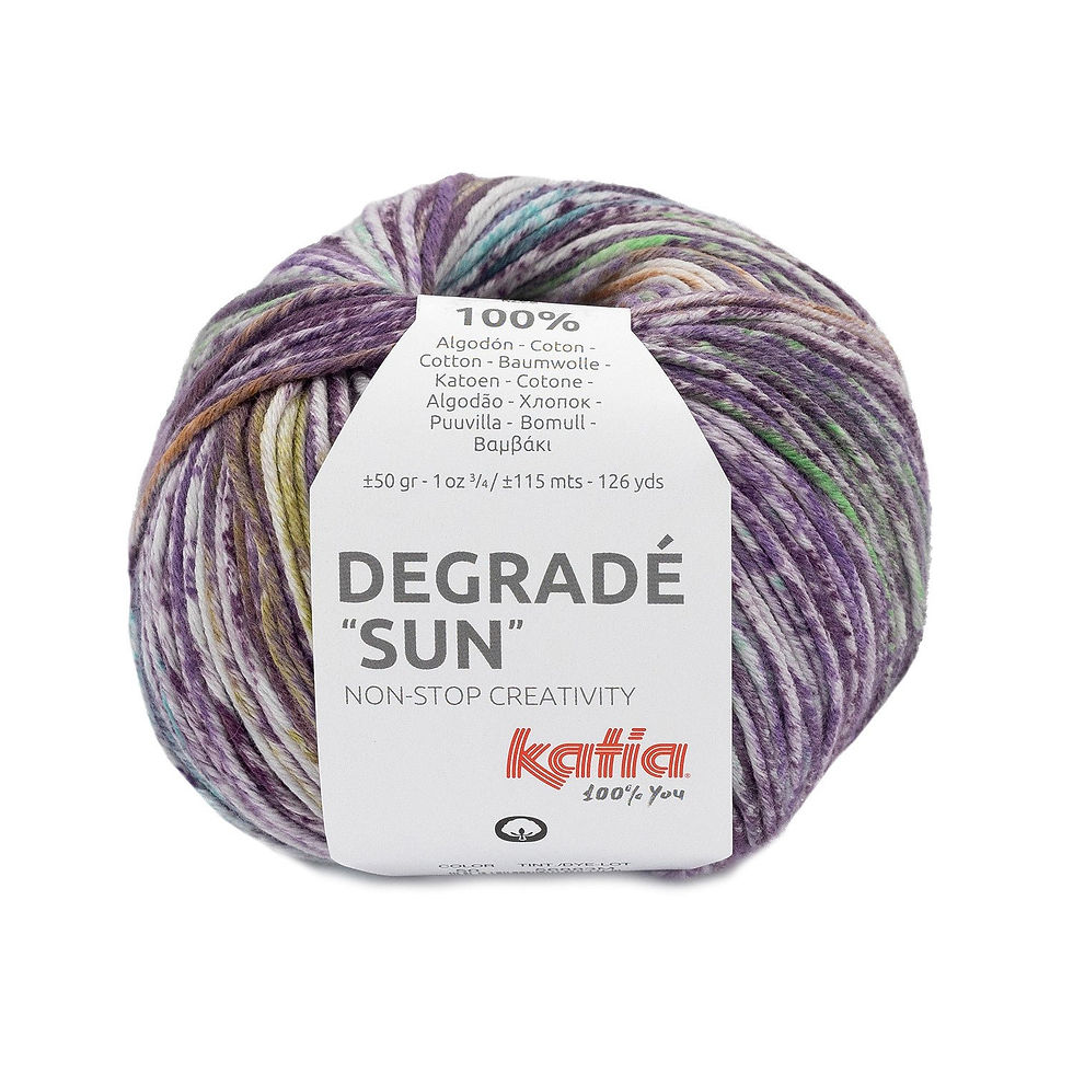 Miniaturbild: KATIA  DEGRADÉ SUN Effektgarn I 50g 120m I Multicolor-Baumwollgarn