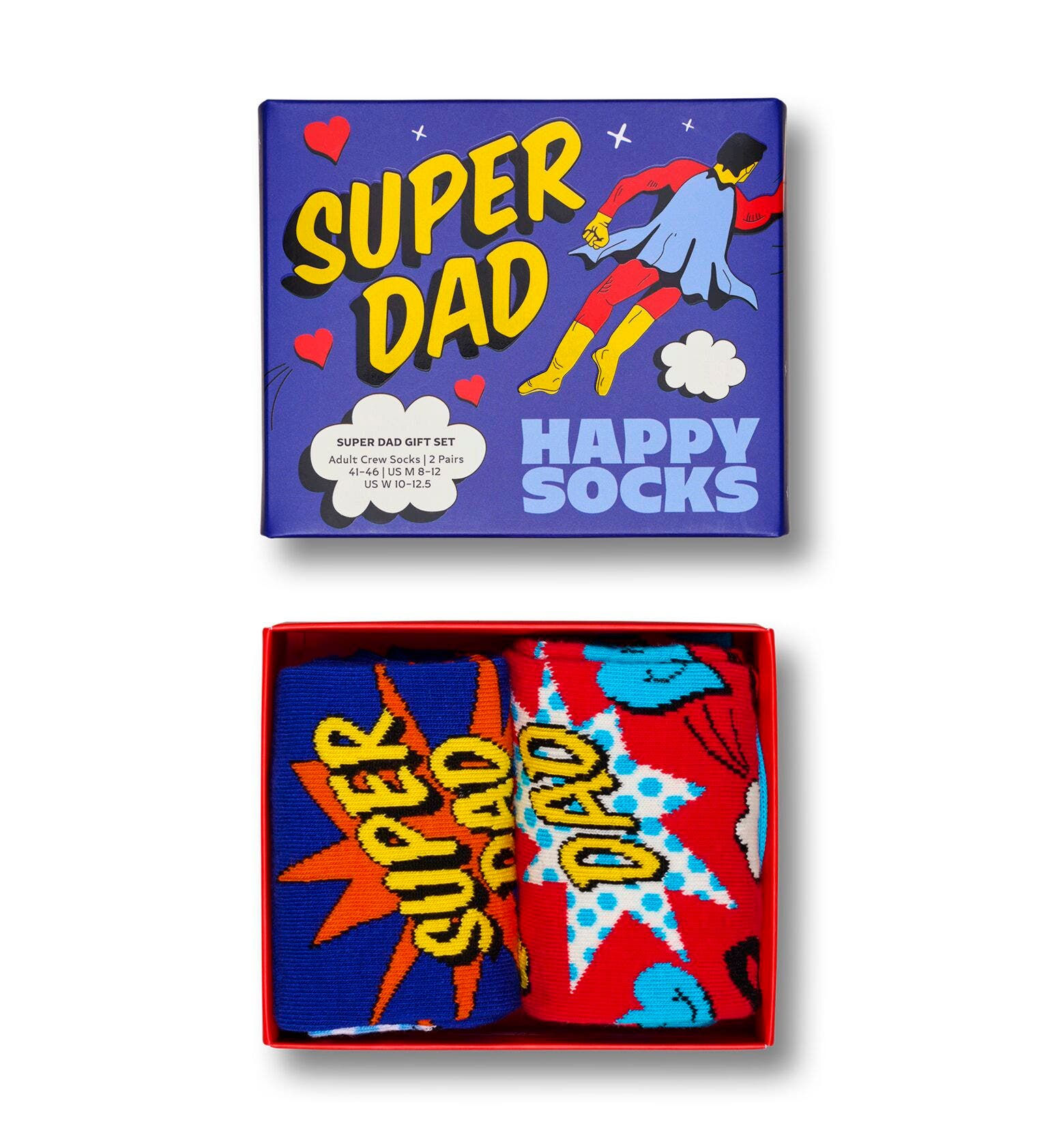 Happy Socks Super Dad Socks Gift Set | 2er Set zum Vatertag