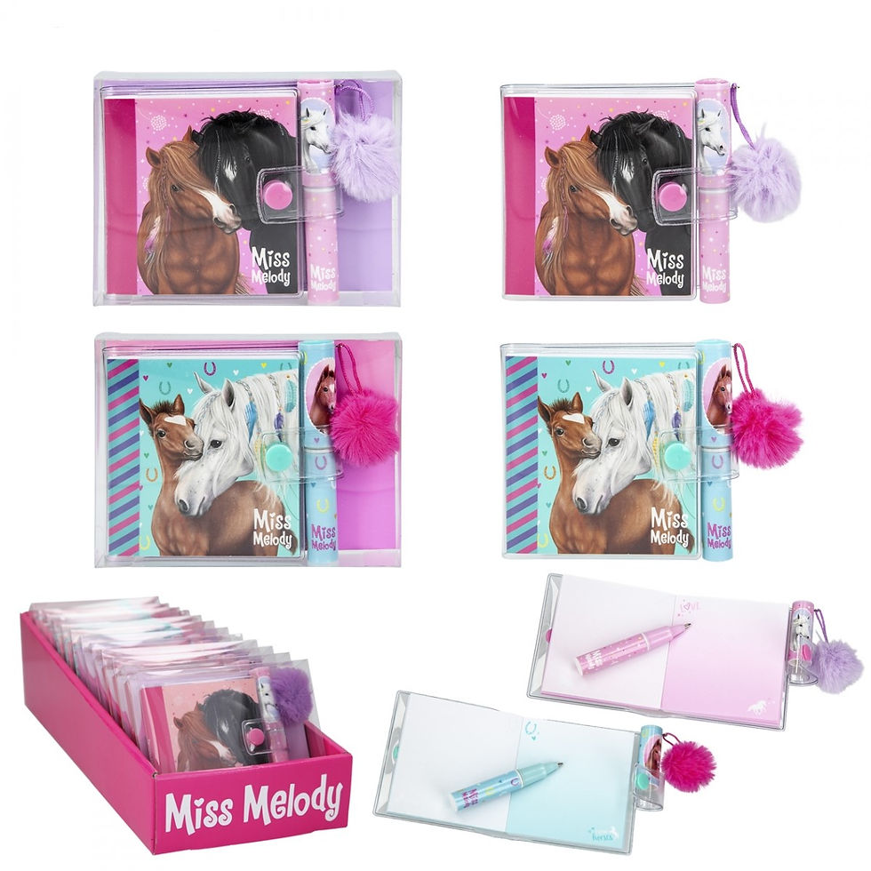 Miss Melody Mini Schreibblock mit Kugelschreiber