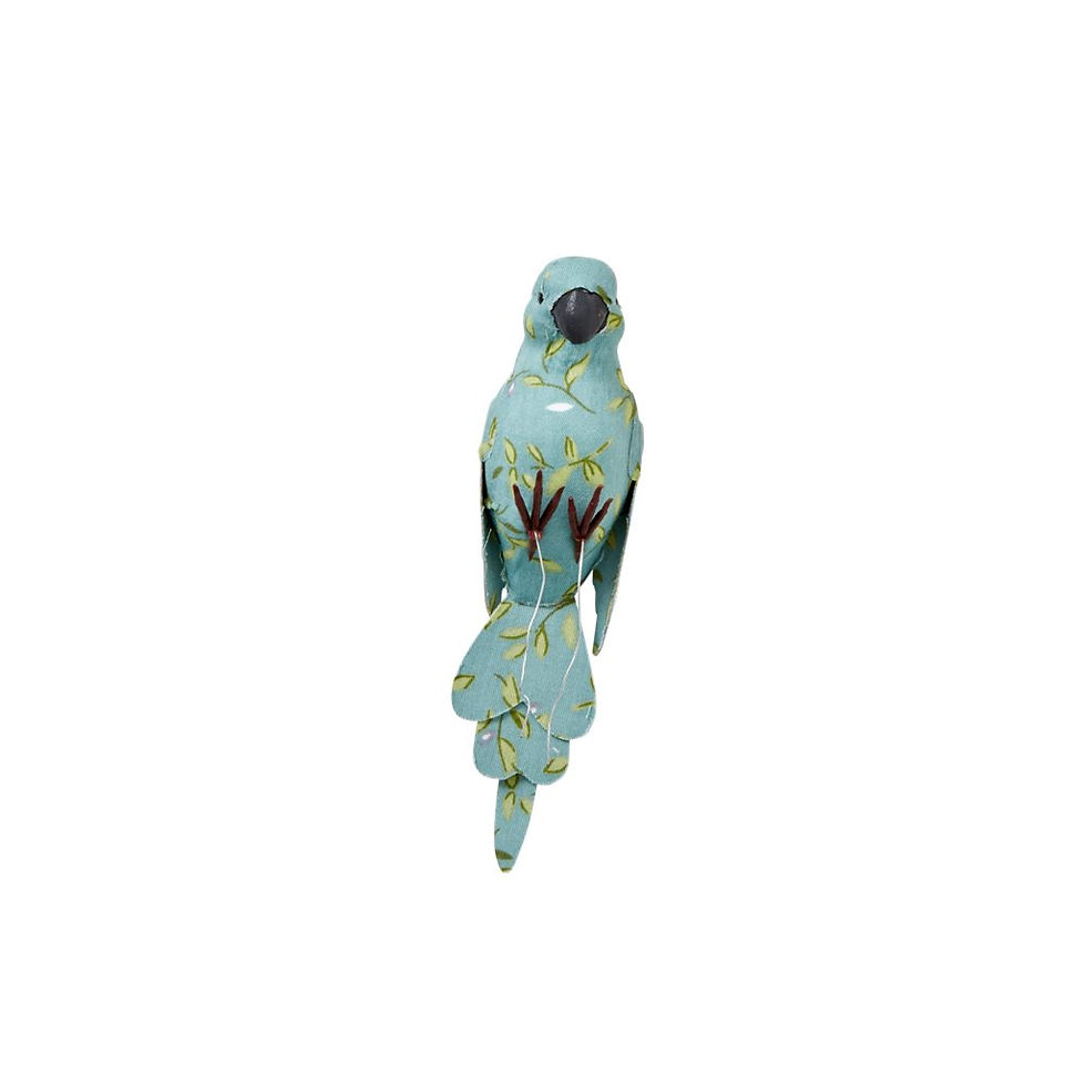 Miniaturbild: RICE Deko-Vogel Papagei | in 4 Farben | aus Stoff | ca. 16cm