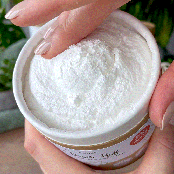 Miniaturbild: puremetics 3in1 Dusch-Fluff 'Bali' mit Zuckerpeeling | Ananas, Mango & Banane