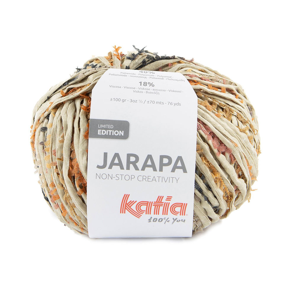 Miniaturbild: KATIA JARAPA traumhaftes Effektgarn Bändchengarn | 100g 70m | Viscose Polyester