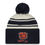 Thumbnail: Chicago Bears New Era Cream/Navy 2022 Sideline Sport Cuffed Pom Knit Hat