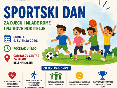 Sportska radionica za djecu i mlade Rome u Belom Manastiru