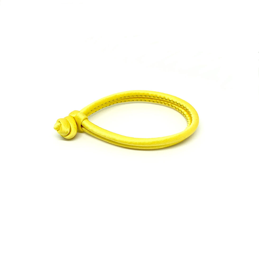 Yellow Citrine Single wrap 100% real Silk handmade bracelet for ladies white background