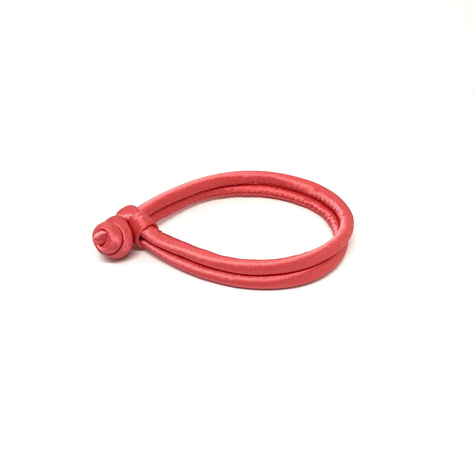 Punch Single wrap 100% real Silk handmade bracelet for ladies white background