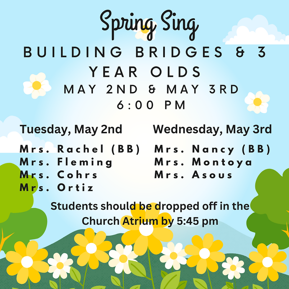 Spring Sing! Building Bridges & 3 year olds.