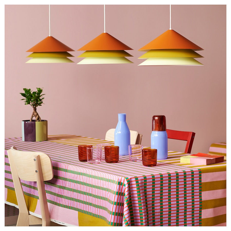 The perfect retro influence pendant from the tesammans collection at IKEA. 1970s shades compliment each other well.